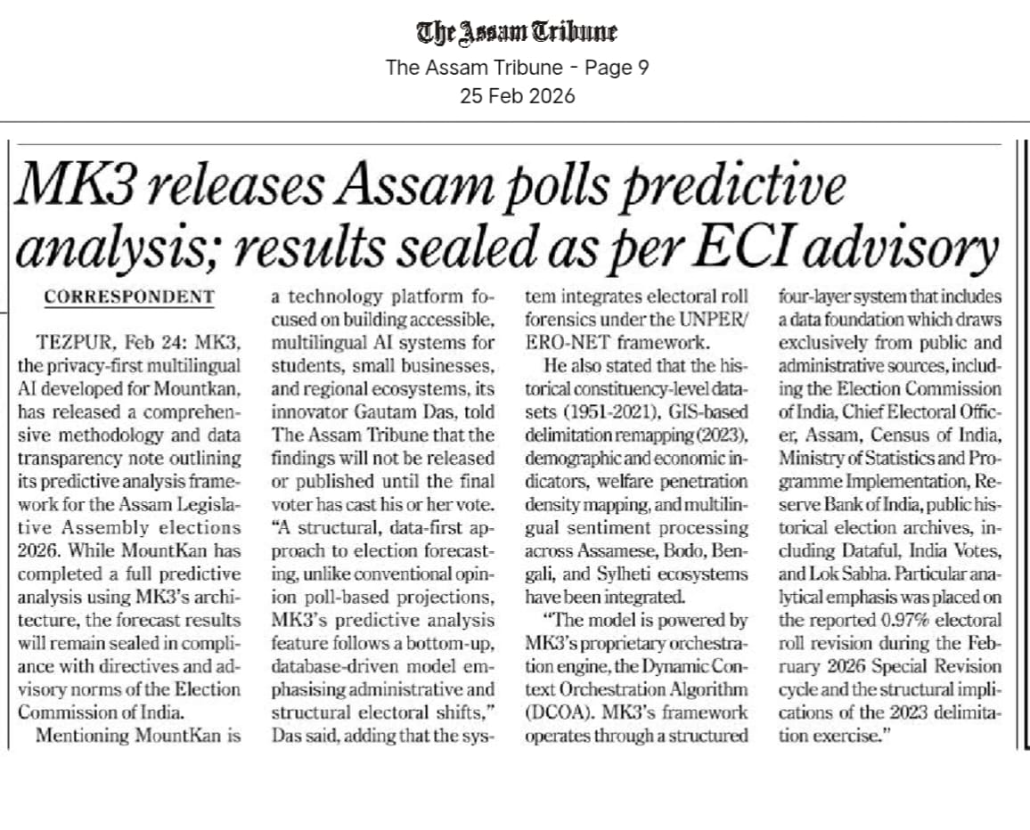 The Assam Tribune Assam Polls Predictive Coverage